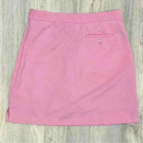 Monterey Club Women’s Golf Athletic Skort Pink Embroidered Flower Zip Size 8 - Picture 6 of 9